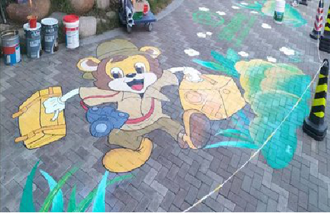 罗甸夏季画地面彩绘会遇到的问题