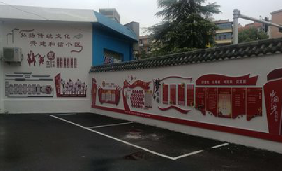 罗甸社区文化墙的创意设计。