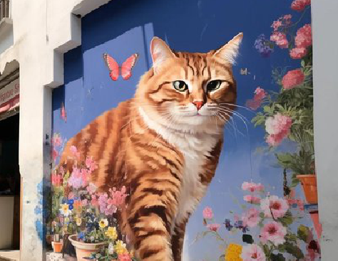 罗甸自己绘制有个性的手绘墙