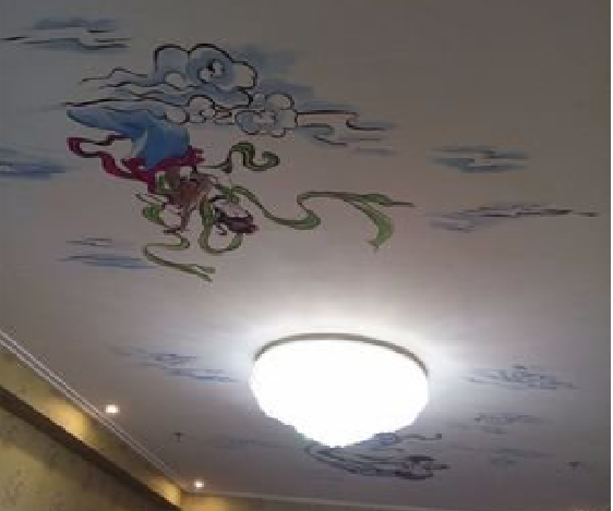 罗甸如何快速绘制天花板上的手绘墙？
