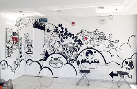 罗甸手绘墙并非传统涂鸦。